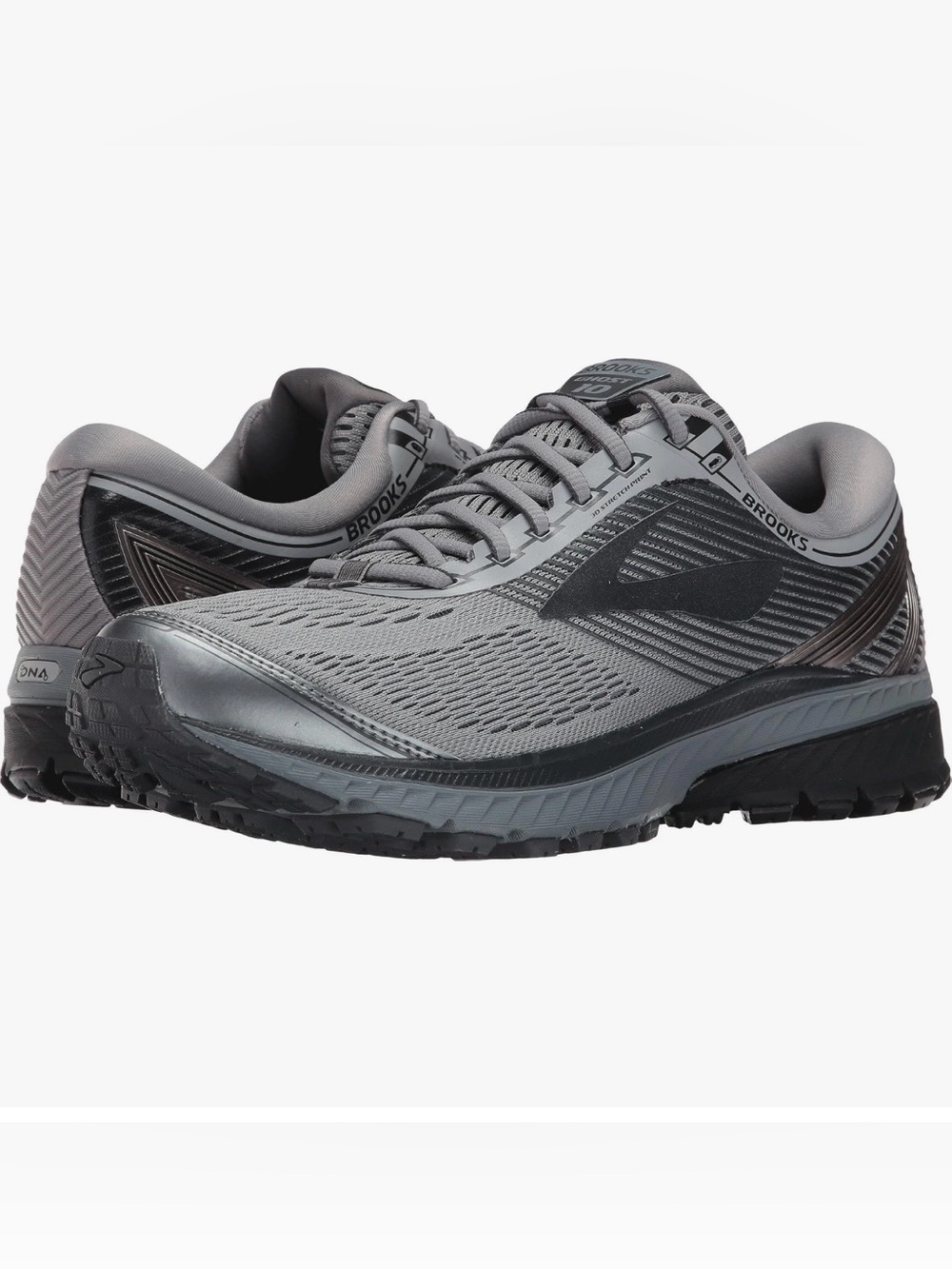Brooks Gray and Black Men's Running Sneakers